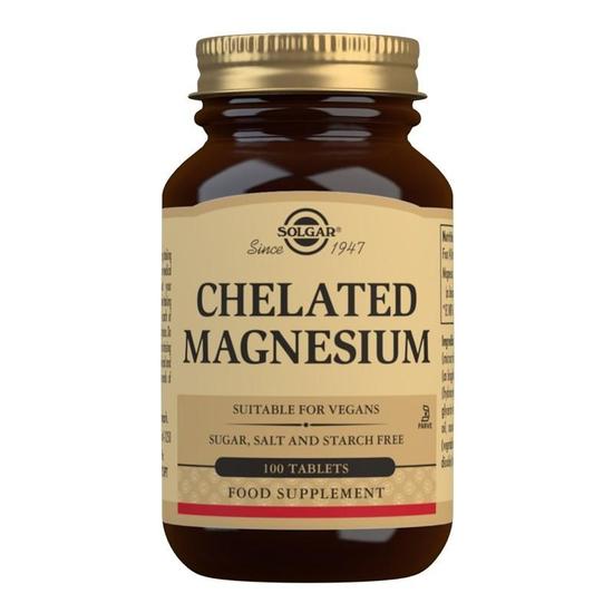 Solgar Chelated Magnesium Tablets 100 Tablets