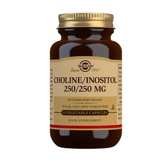 Solgar Choline/Inositol 250/250mg Vegicaps 50 Vegicaps