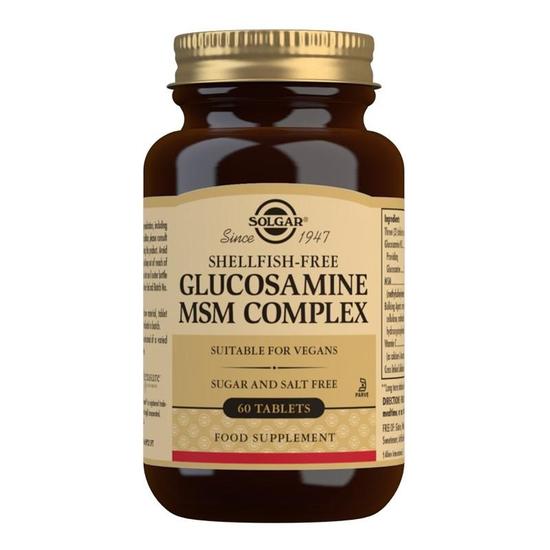 Solgar Glucosamine MSM Complex Shellfish-Free Tablets 60 Tablets