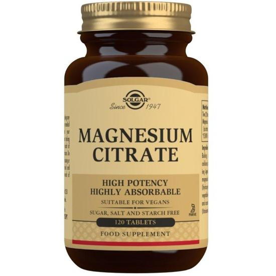 Solgar Magnesium Citrate Tablets 120 Tablets