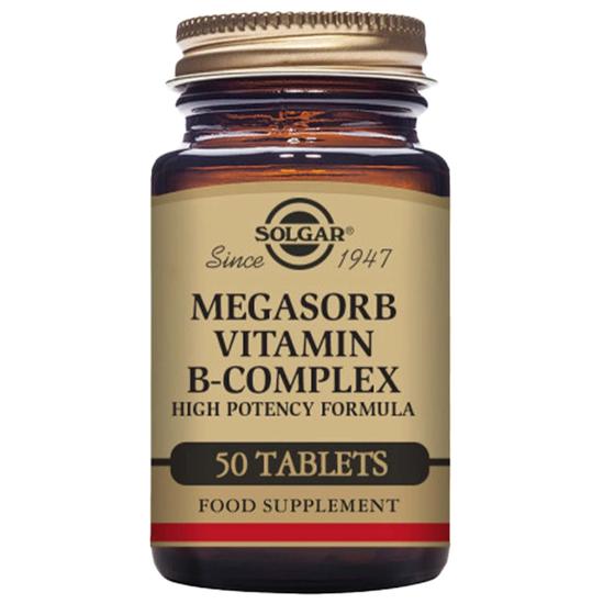 Solgar Megasorb Vitamin B-Complex High Potency Tablets 50 Tablets