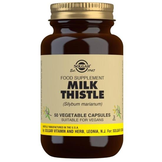 Solgar Milk Thistle 100mg Full Potency Vegicaps 50 Vegicaps
