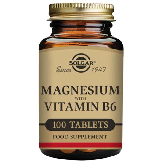 Solgar Minerals Magnesium With Vitamin B6 Tablets 100 Tablets