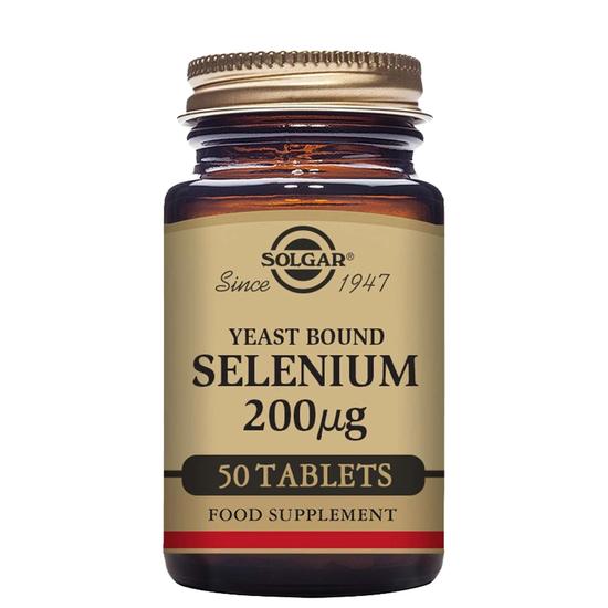 Solgar Minerals Yeast Bound Selenium 200ug 50 Tablets