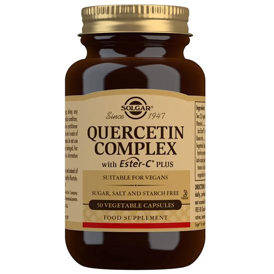 Solgar Specialty Quercetin Complex With Ester-C Plus Vegetable Capsules 50 Capsules
