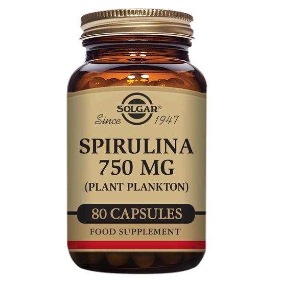 Solgar Specialty Spirulina 750mg Capsules x 80