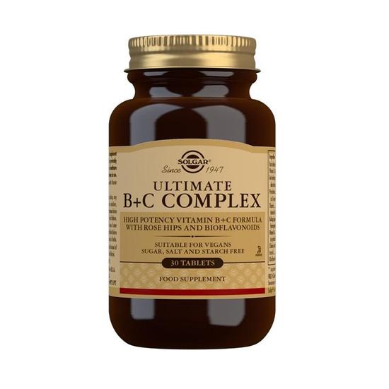 Solgar Ultimate B+C Complex Tablets 30 Tablets