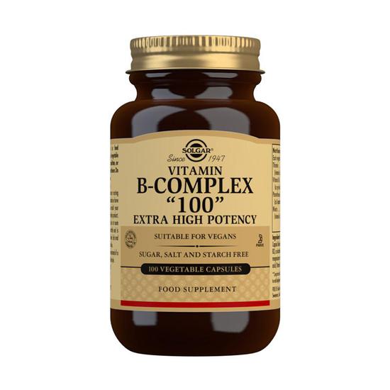 Solgar Vitamin B-Complex "100" Extra High Potency Vegetable Capsules 50 Capsules