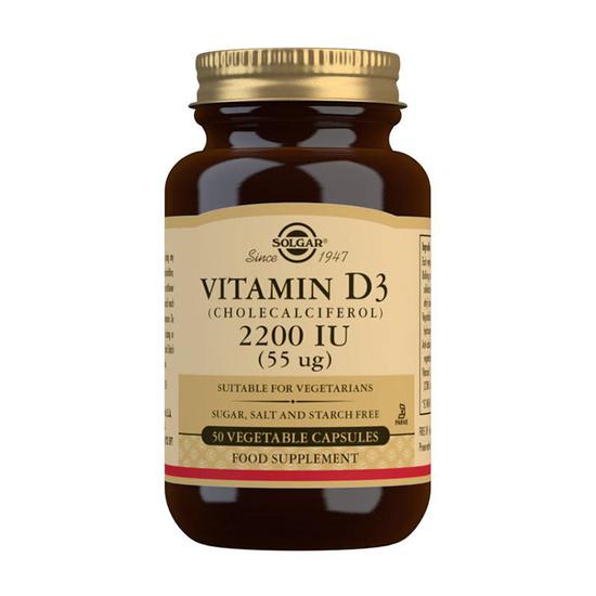 Solgar Vitamin D3 Cholecalciferol 2200 IU 55 Ug x50