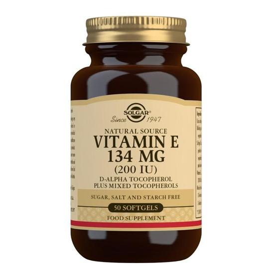 Solgar Vitamin E 134mg 200iu Mixed Softgels 50 Softgels