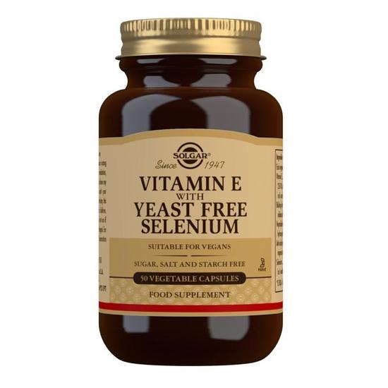 Solgar Vitamin E With Yeast Free Selenium Vegicaps 50 Vegicaps