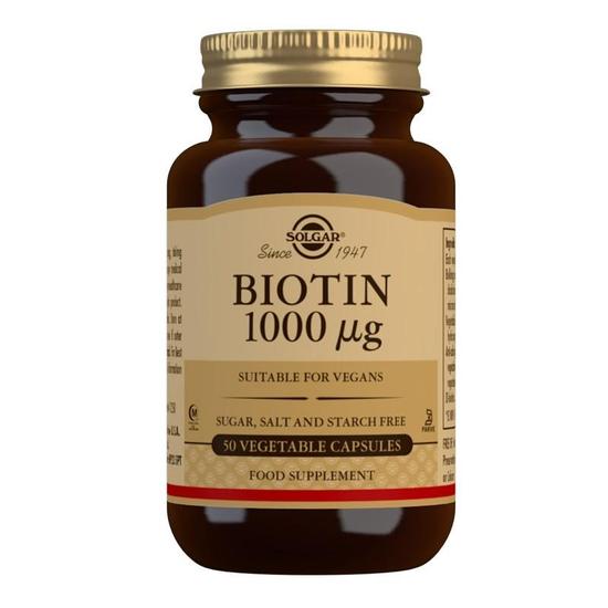 Solgar Vitamins Solgar Biotin 1000ug Capsules 50