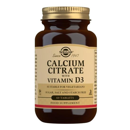 Solgar Vitamins Solgar Calcium Citrate With Vitamin D Tablets x60