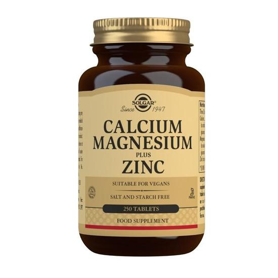 Solgar Vitamins Solgar Calcium Magnesium Plus Zinc Tablets 250