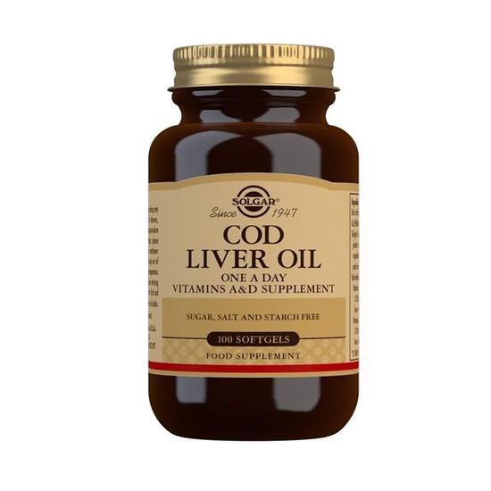 Solgar Vitamins Solgar Cod Liver Oil Softgels 100