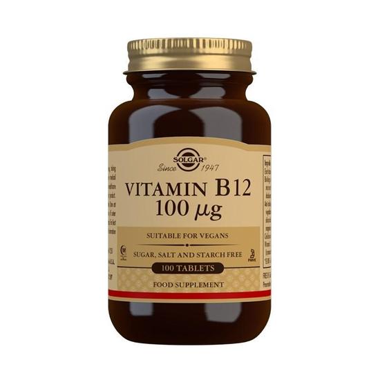 Solgar Vitamins Solgar Natural Vitamin B12 100ug Tablets 100