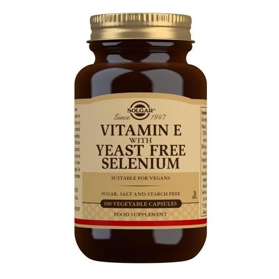 Solgar Vitamins Solgar Vitamin E With Yeast Free Selenium Vegicaps x100