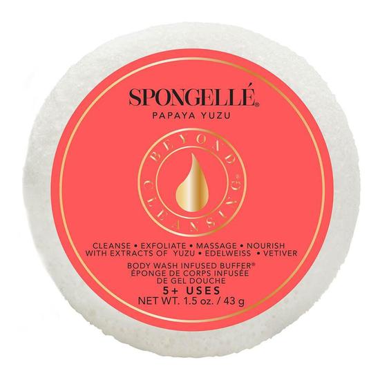 Spongelle Body Wash Infused Buffer Travel-Size: Papaya Yuzu