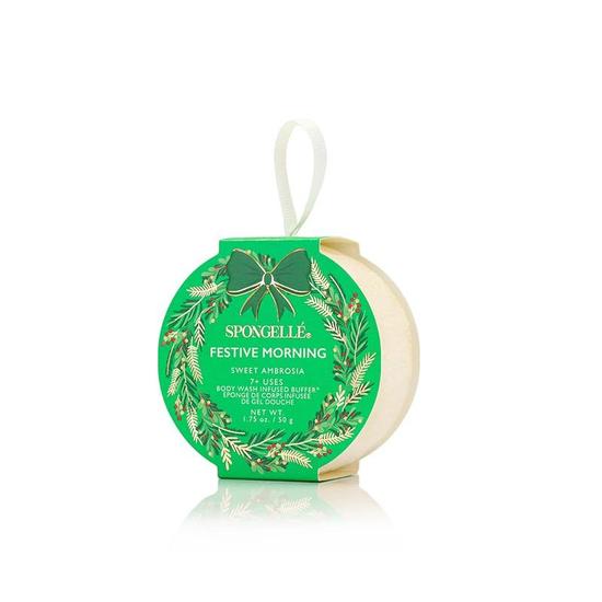 Spongelle Festive Morning Body Wash Infused Buffer Sweet Ambrosia