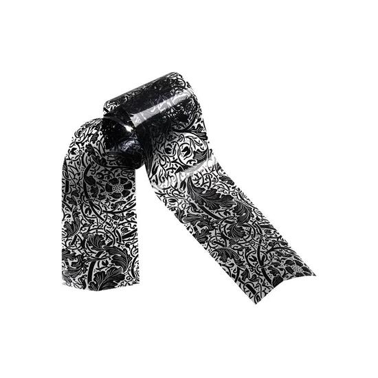 Star Nails Black Lace Metallic Wrap