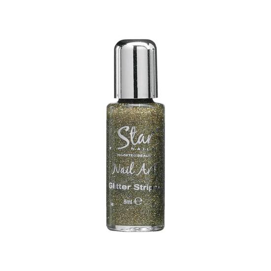Star Nails Glitter Striper Gold