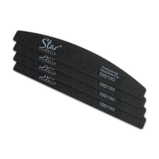 Star Nails Half Moon File 100/180 4pk