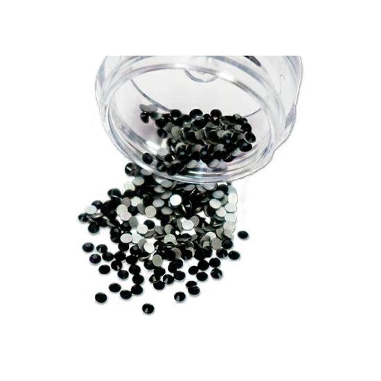 Star Nails Jet Rhinestones