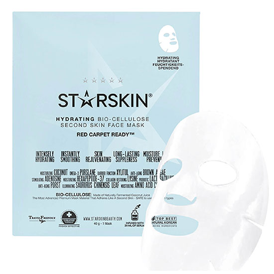 STARSKIN Red Carpet Ready Hydrating Coconut Bio Cellulose Second Skin Face Mask