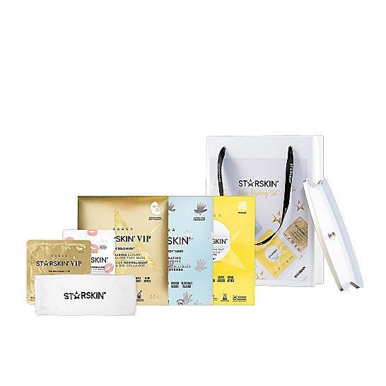 STARSKIN Relax Masking Set Glowstar Foaming Peeling Puff + VIP The Gold Mask + Eye Mask + Red Carpet Ready Hand + Dreamkiss + Headband