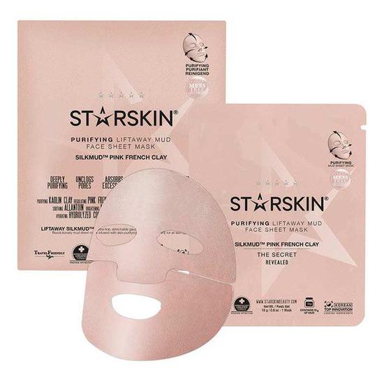 STARSKIN SILKMUD French Pink Clay Purifying Mud Face Sheet Mask