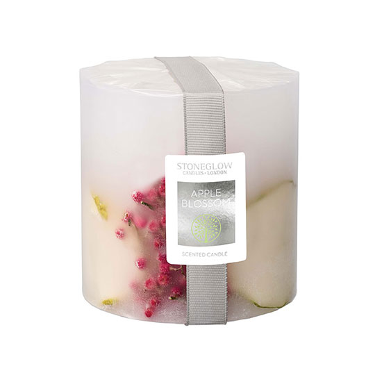 Stoneglow Apple Blossom Pillar Candle