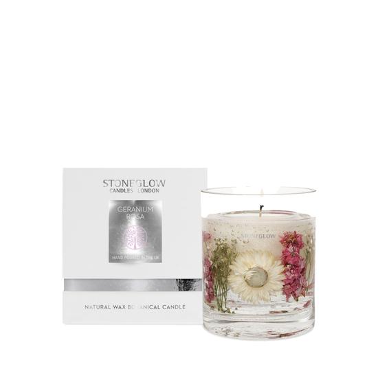 Stoneglow Geranium Rosa Natural Wax Gel Candle
