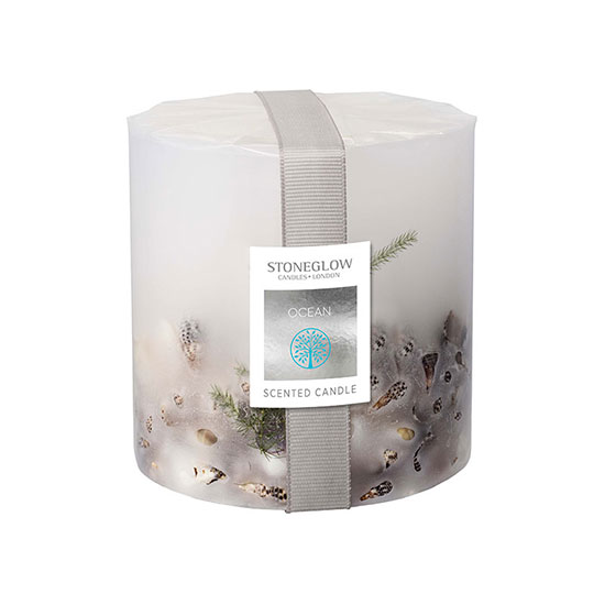 Stoneglow Ocean Pillar Candle