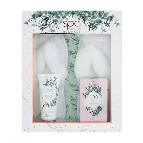Style & Grace Botanique Fluffy Slipper Gift Set