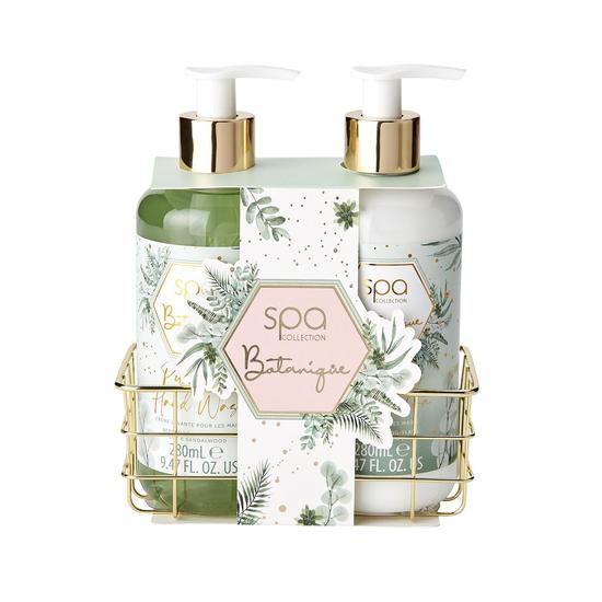 Style & Grace Spa Botanique Luxury Handcare Gift Set Eco Packaging 280ml Hand Wash + 280ml Hand Lotion + Metallic Basket