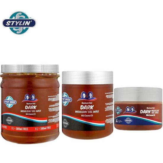 Stylin' Dredz Maximum Hold Dark Mouldin Gel Wax With Coconut Oil 250ml