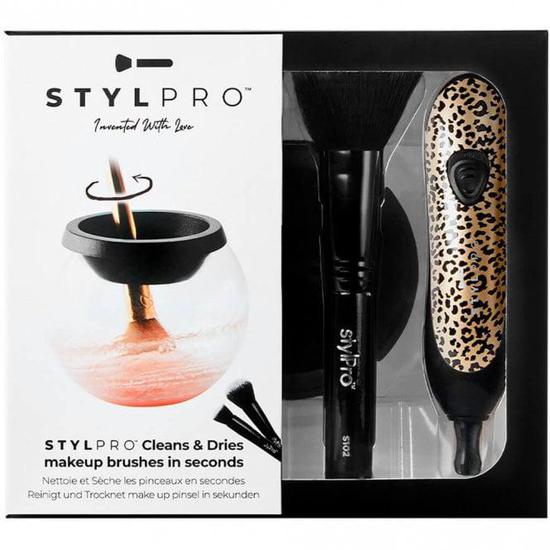 Stylpro Brush Cleaner & Brushes Cheetah Gift Set