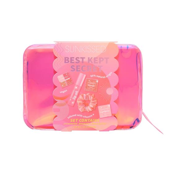 Sunkissed Best Kept Secret Gift Set 4g Highlighter + 4g Bronzer + 4.3ml Lip Oil + 4.2g Eyeshadow + 1x Scrunchie + 1x Cosmetic Bag