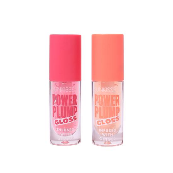Sunkissed Power Plump LipGloss Peach & Strawberry Set 2 x 5.1ml