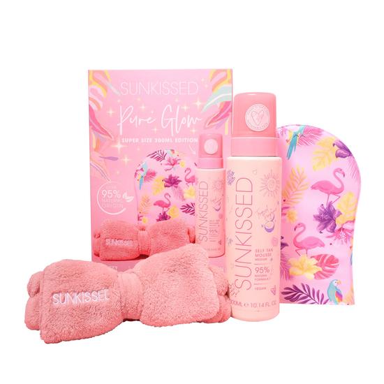 Sunkissed Pure Glow Collection Tanning Gift Set Medium Tan + Mitt + Headband