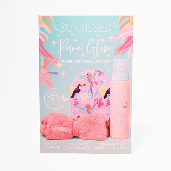 Sunkissed Pure Glow Collection Tanning Gift Set Ultra Dark Tan + Mitt + Headband