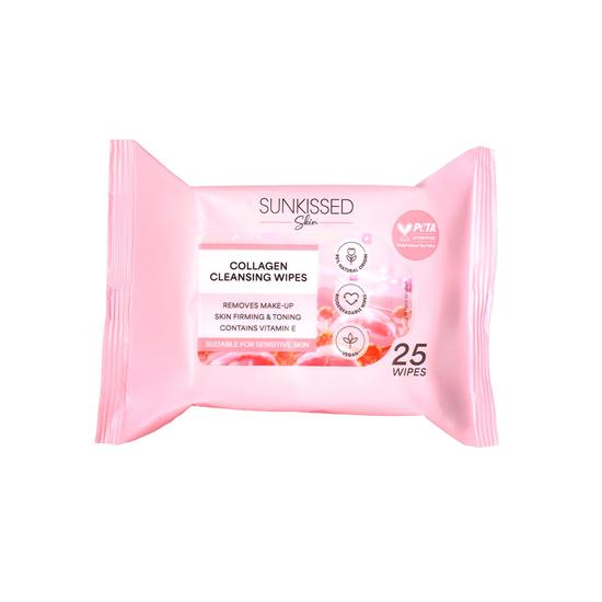Sunkissed Skin Collagen Cleansing Wipes 25 Pieces