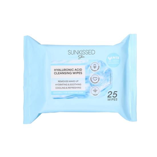 Sunkissed Skin Hyaluronic Acid Cleansing Wipes 25 Pieces