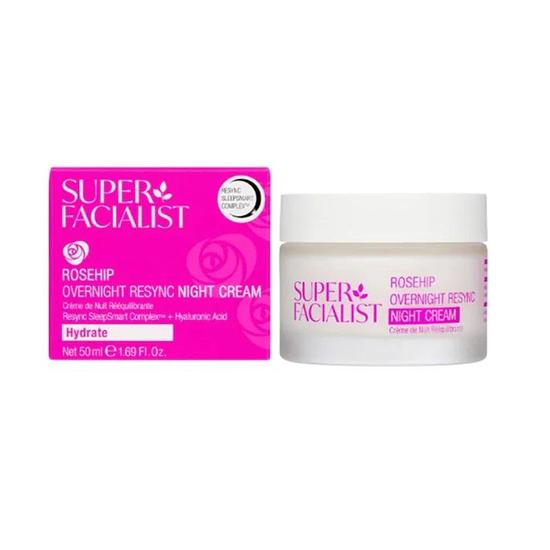 Super Facialist Rosehip Overnight Resync Hydrate Night Cream 50ml