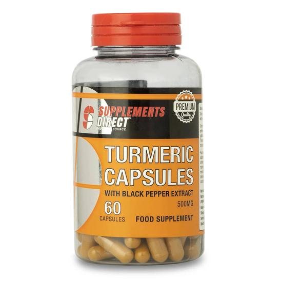 Supplements Direct Turmeric Capsules With Black Pepper Extract 500mg