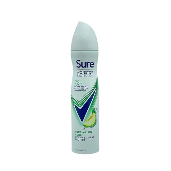 Sure Nonstop Protection 72h Pure Melon Aloe Deodorant Spray 250ml