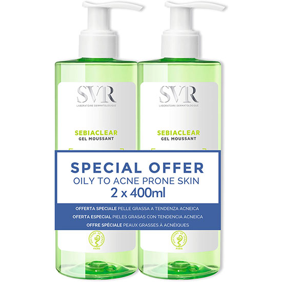 SVR Sebiaclear Foaming Gel Cleanser Duo