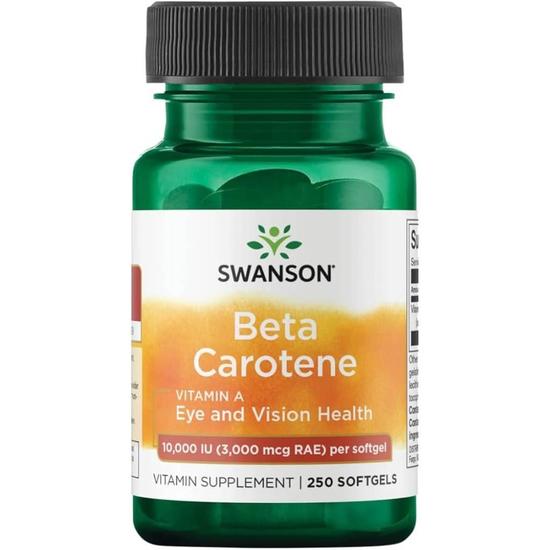 Swanson Beta-Carotene Vitamin A 10000iu Softgels 250 Softgels