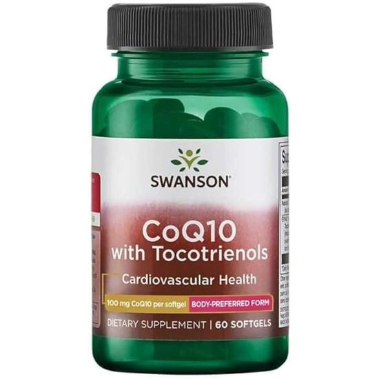 Swanson CoQ-10 100mg With 10mg Tocotrienols Softgels 60 Softgels
