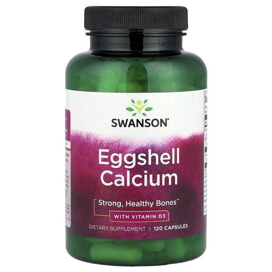 Swanson Eggshell Calcium With Vitamin D-3 Capsules 120 Capsules